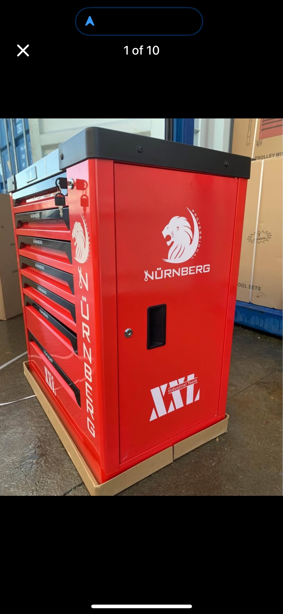 Nürnberg Professional Tool Trolley – Red