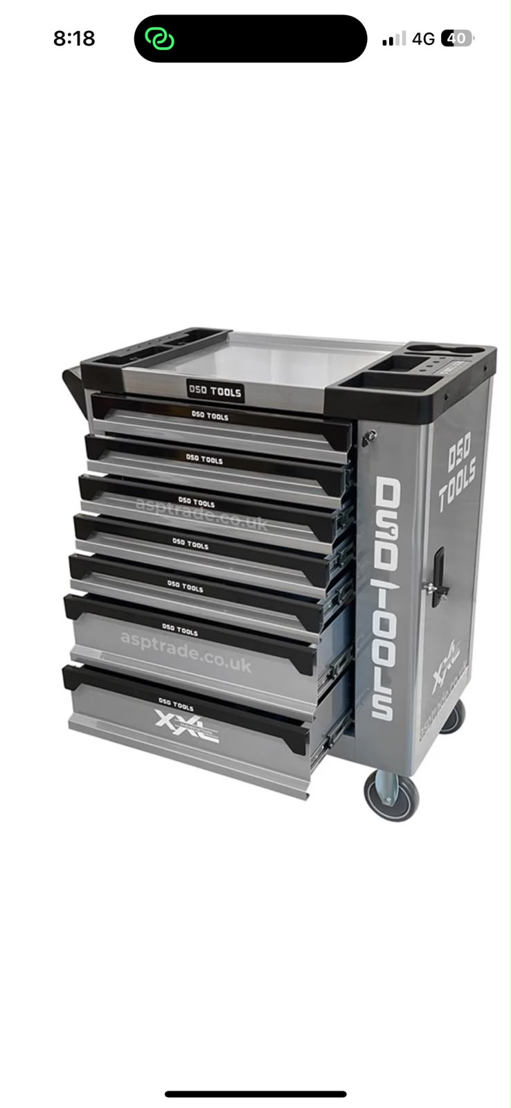 DSD Tools XXL Tool Trolley – Grey