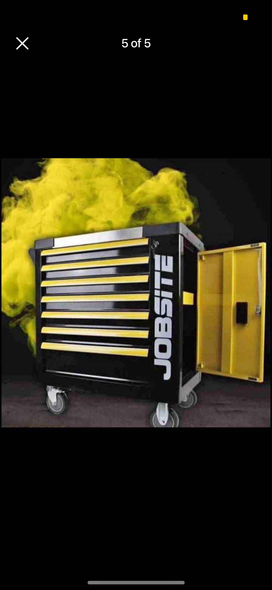 Jobsite XXL 7-Drawer Tool Trolley – Black/Yellow